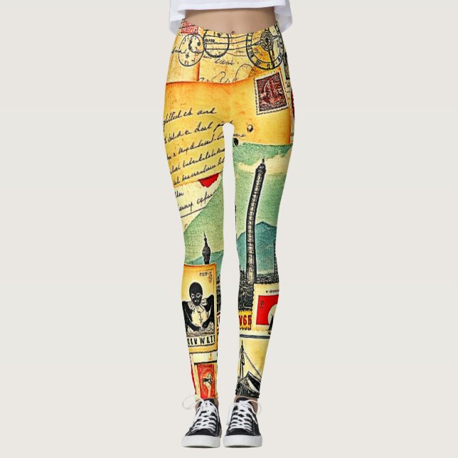 Historiska postresor leggings (Framsida)