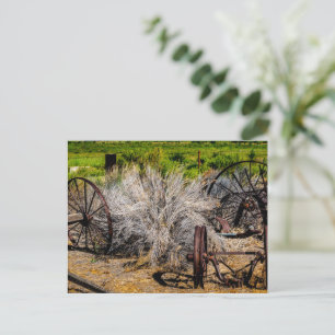 Historiska Ranchhjul Glansiga Vykort