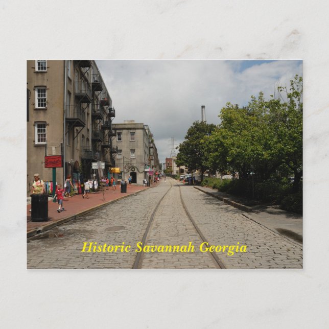 Historiska Savannah Georgia vykort (Framsida)