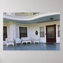Historiska Seelye Mansion Abilene, Kansas, Veranda Poster