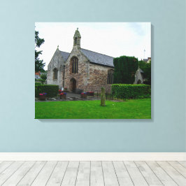 Historiska St. Asaph församlingskyrka, norra Wales Canvastryck