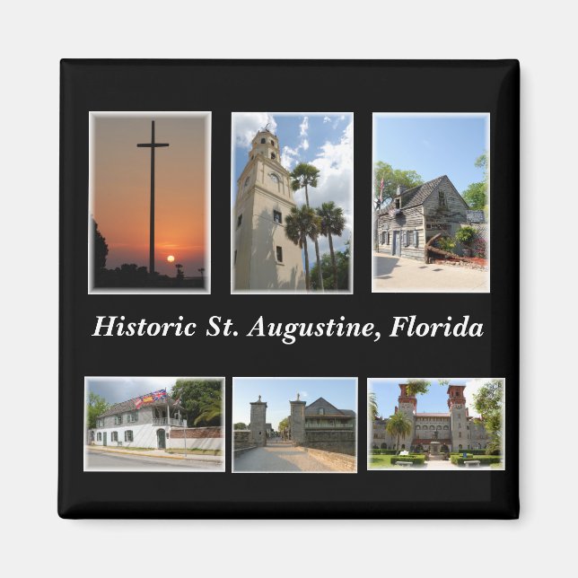 Historiska St. Augustine, Florida Magnet (Framsidan)