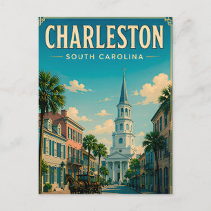Historiska staden Charleston Vykort