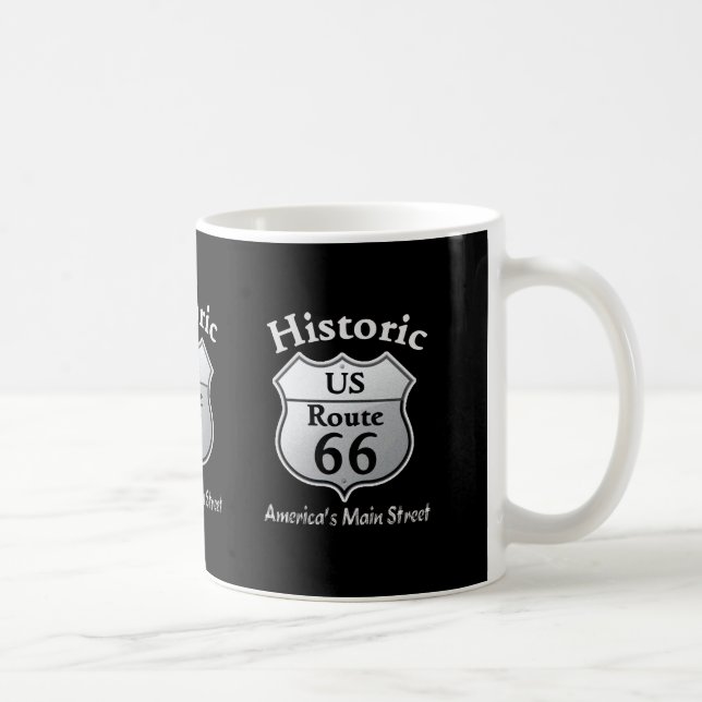 Historiskt amerikanskt kaffe, ROUTE 66 mugg (Höger)