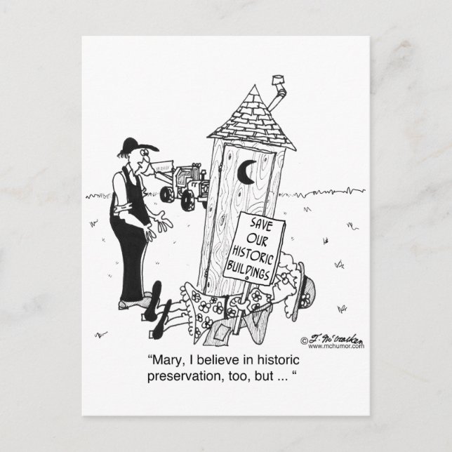 Historiskt bevarande av Outhouses? Vykort (Framsida)