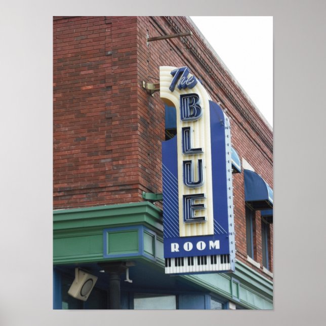Historiskt blått rum - Kansas City Poster (Framsidan)