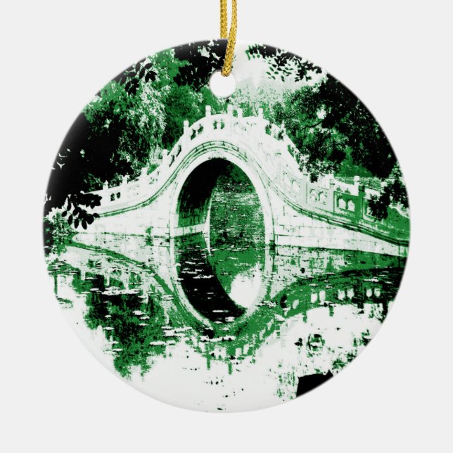 Historiskt bryggornament julgransprydnad keramik (Framsidan)