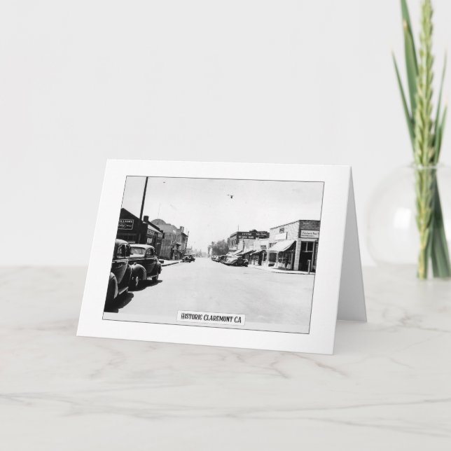 Historiskt Claremont - mappat gratulationskort Kort (Framsida)
