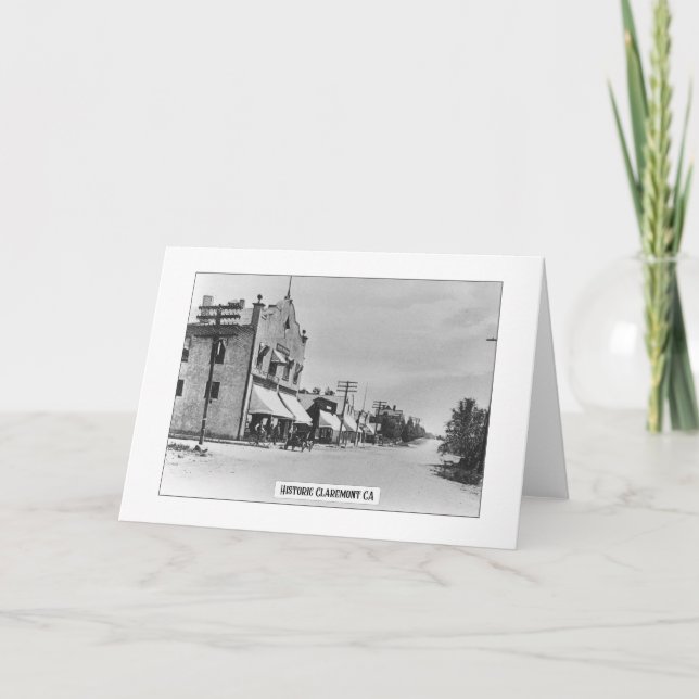 Historiskt Claremont - mappat gratulationskort Kort (Framsida)