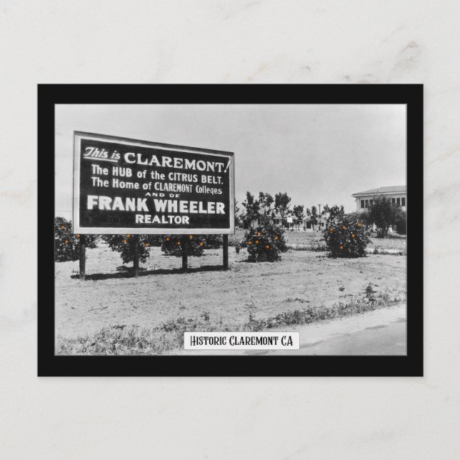 Historiskt Claremont - vykort (Framsida)
