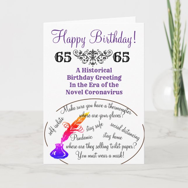 Historiskt Covid-19 Time Capsule-kort Kort (Framsida)