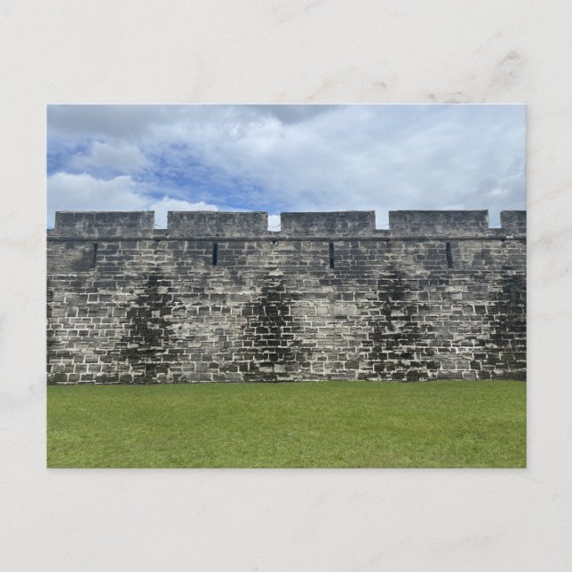 Historiskt fort kustlandskap vykort (Framsida)