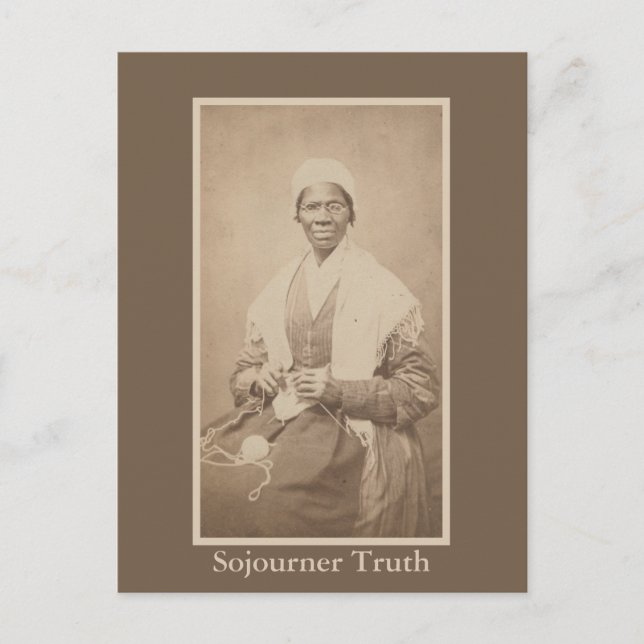 Historiskt foto av Abolitionist Sospårner Truth Vykort (Framsida)