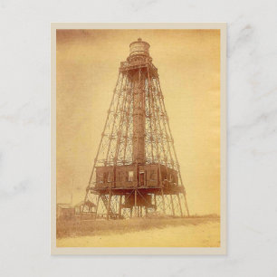 Historiskt foto från Sand Nyckel Lighthouse Florid Vykort