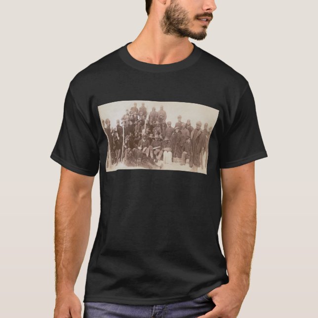Historiskt fotografera den 25th regimenten för t shirt (Framsida)