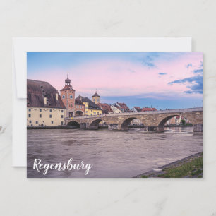 Historiskt gammal stad i Regensburg, Tyskland
