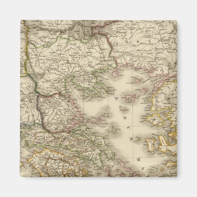 Historiskt Grekland, Parisatlas karta Magnet (Framsidan)