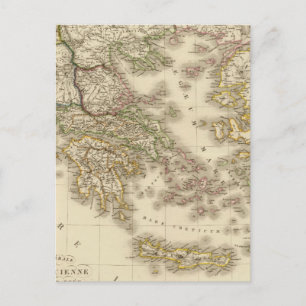 Historiskt Grekland, Parisatlas karta Vykort