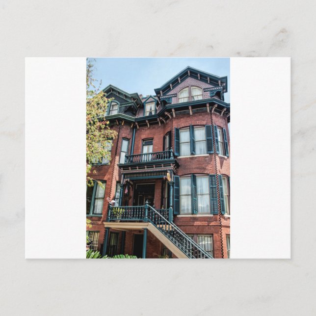 Historiskt hus för SavannahGeorgia Victorian Vykort (Framsida)