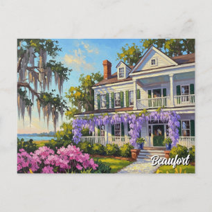 Historiskt hus i Beaufort North Carolina Vykort