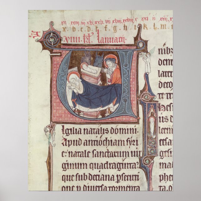 Historiskt initialer "U" och "I" Poster (Framsidan)