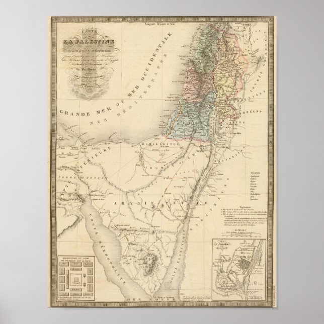 Historiskt Jerusalem, Palestina Poster (Framsidan)