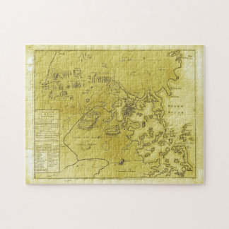 Historiskt Karta Boston American Revolutionary Kri Pussel