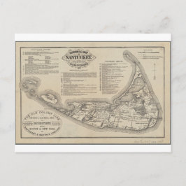 Historiskt Karta i Nantucket Postcard Vykort