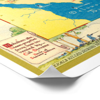 Historiskt Karta i New jersey Poster