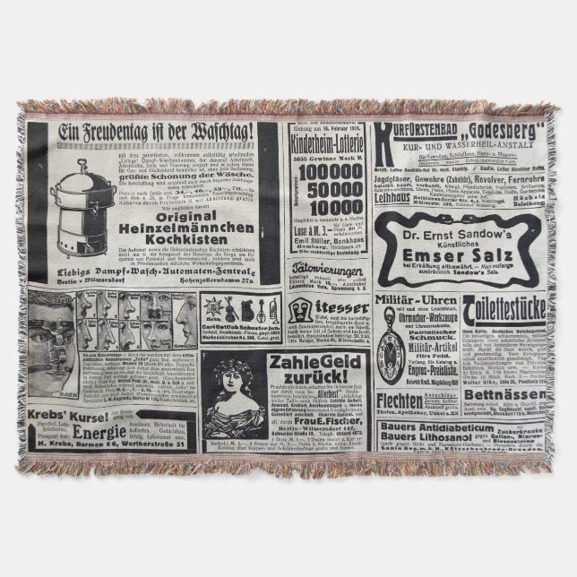 Historiskt Kiev: 1917 Tidningsillustration Filt (Framsidan)
