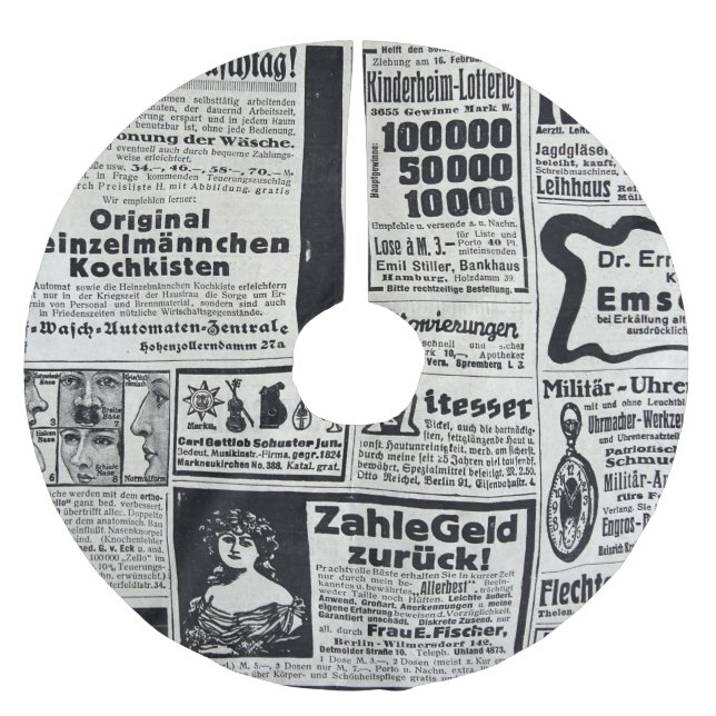 Historiskt Kiev: 1917 Tidningsillustration Julgransmatta Borstad Polyester (Framsidan)