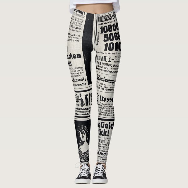 Historiskt Kiev: 1917 Tidningsillustration Leggings (Framsida)