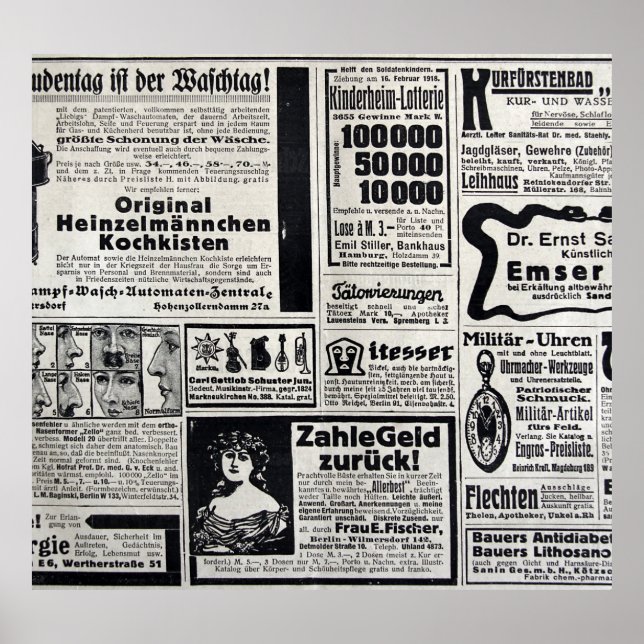 Historiskt Kiev: 1917 Tidningsillustration Poster (Framsidan)