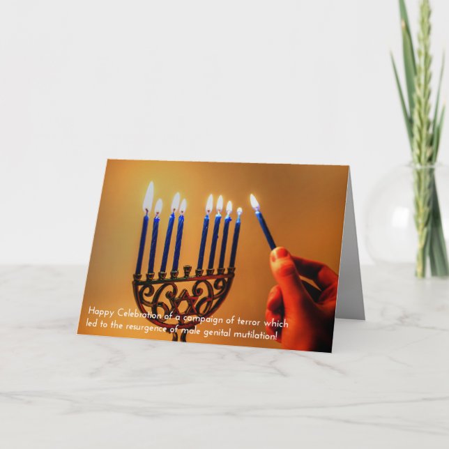 Historiskt korrekta Helgdagskort: Hanukkah Helgkort (Framsida)