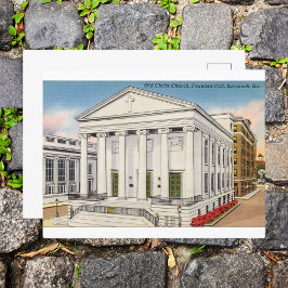 Historiskt Kristi kyrka Savannah GA-retro Vykort