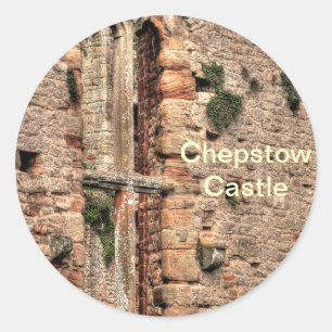 Historiskt medieval Chepstow Castle Window Runt Klistermärke