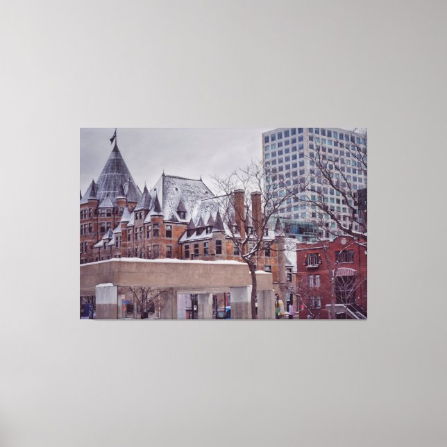 Historiskt Montreal Fine Art Canvas (Framsida)