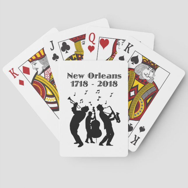 Historiskt New Orleans, trehundraårsjubileum Kortlek (Baksidan)