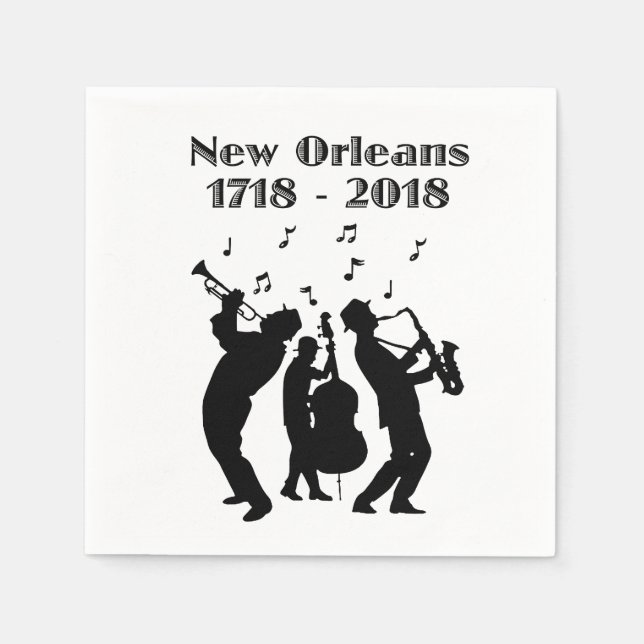 Historiskt New Orleans, trehundraårsjubileum Pappersservett (Framsidan)