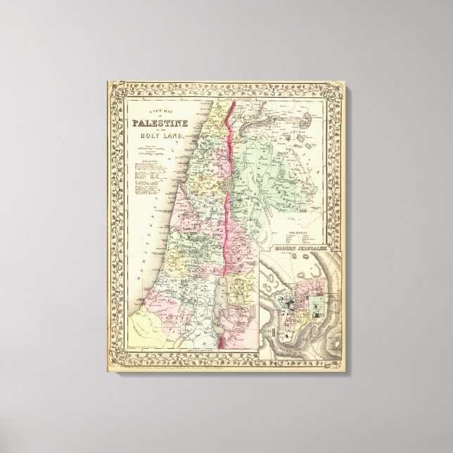 Historiskt Palestina Canvastryck (Framsida)