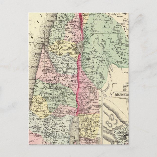 Historiskt Palestina Vykort (Framsida)