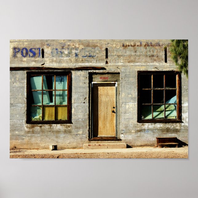 Historiskt postkontor i Kelso California Poster (Framsidan)