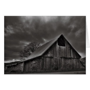 Historiskt Rustic Land Barn Card Hälsningskort