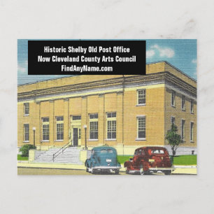 Historiskt Shelby NC Old Post Office Vykort