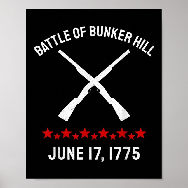 Historiskt slag mot Bunker Backe Revolutionary Kri Poster (Framsidan)