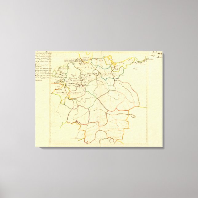 Historiskt Tysklant och Österrike Canvastryck (Framsida)