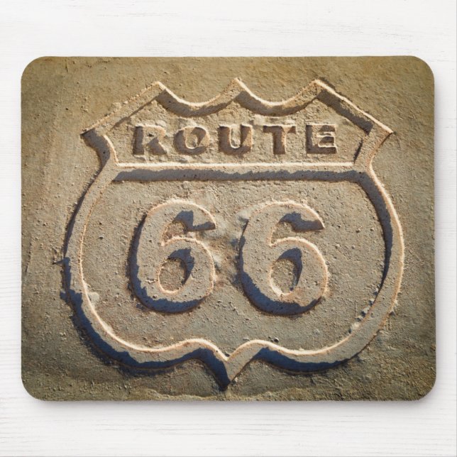 Historiskt vägmärke Route 66, Arizona Musmatta (Framsidan)