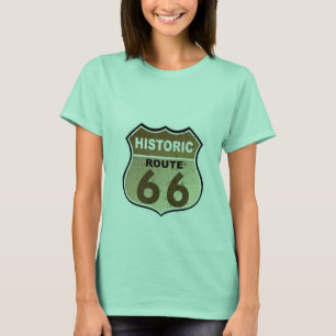 Historiskt vägtecken 66 t-shirt