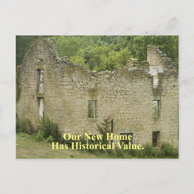 Historiskt värde hem 2 - Lustigt byte av Adress Meddelande Vykort (Framsida)