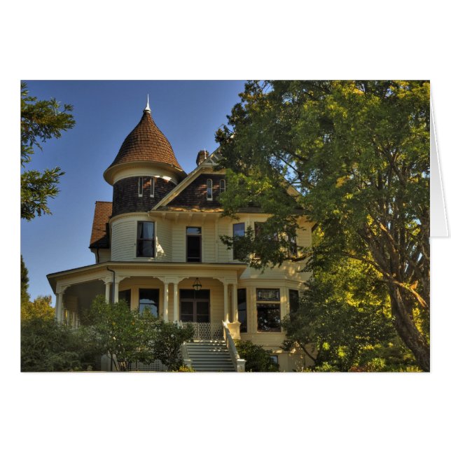 Historiskt Victorian House Hälsningskort (Framsidan Horizontal)